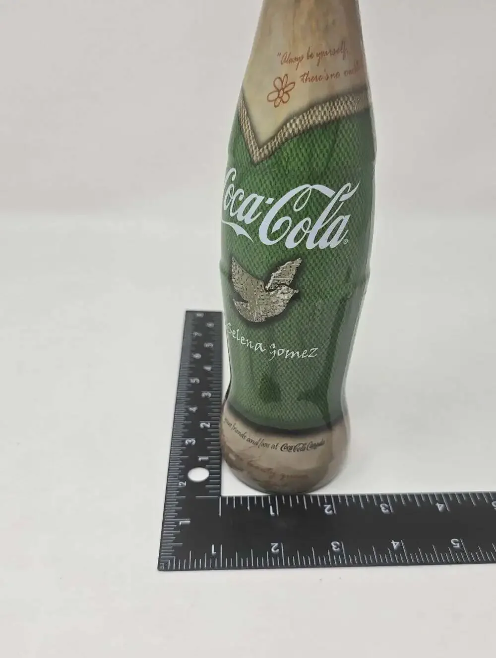 Limited Edition Selena Gomez Coca Cola Glass Bottle Coke 9.5